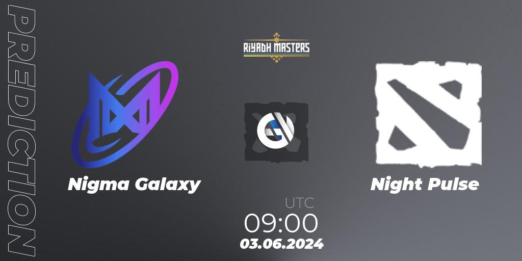 Nigma Galaxy - Night Pulse: Maç tahminleri. 03.06.2024 at 09:00, Dota 2, Riyadh Masters 2024: MENA Closed Qualifier