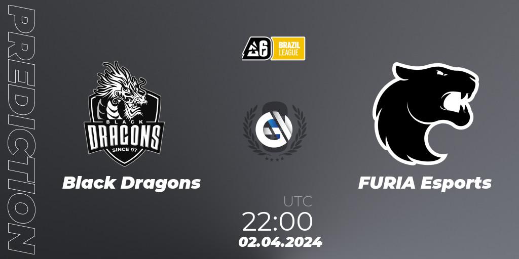 Black Dragons - FURIA Esports: Maç tahminleri. 02.04.24, Rainbow Six, Brazil League 2024 - Stage 1