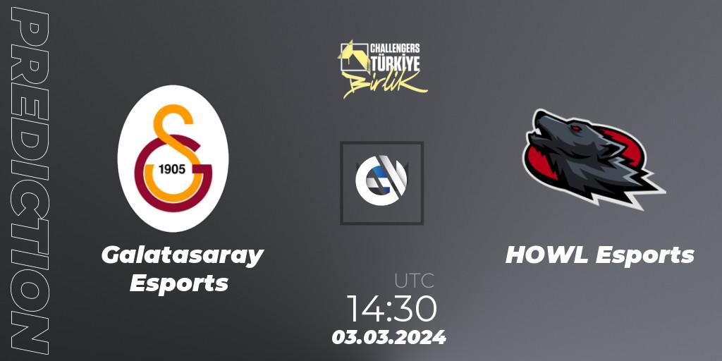 Galatasaray Esports - HOWL Esports: Maç tahminleri. 03.03.2024 at 14:30, VALORANT, VALORANT Challengers 2024 Turkey: Birlik Split 1