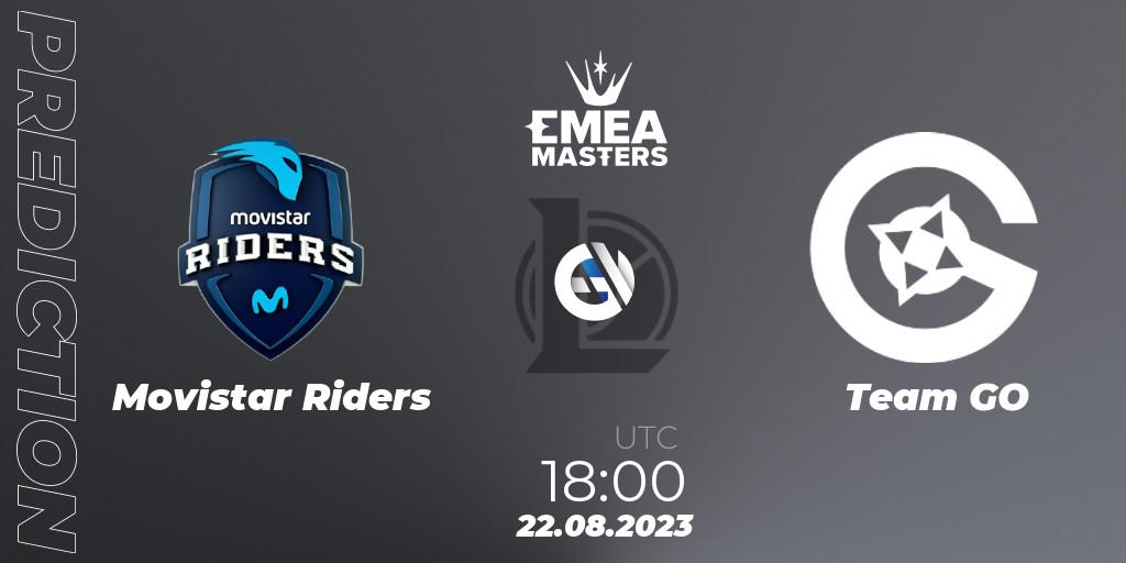 Movistar Riders - Team GO: Maç tahminleri. 22.08.2023 at 18:00, LoL, EMEA Masters Summer 2023