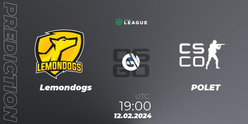 Lemondogs - POLET: Maç tahminleri. 12.02.2024 at 19:00, Counter-Strike (CS2), ESEA Season 48: Advanced Division - Europe