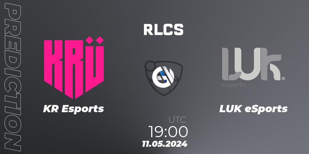 KRÜ Esports - LUK eSports: Maç tahminleri. 11.05.2024 at 19:00, Rocket League, RLCS 2024 - Major 2: SAM Open Qualifier 5