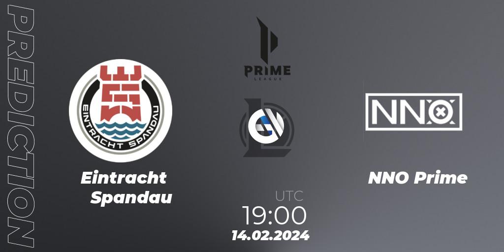 Eintracht Spandau - NNO Prime: Maç tahminleri. 14.02.24, LoL, Prime League Spring 2024 - Group Stage
