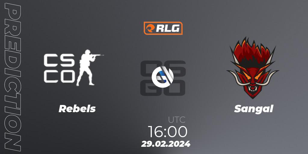 Rebels Gaming - Sangal: Maç tahminleri. 29.02.24, CS2 (CS:GO), RES European Series #1