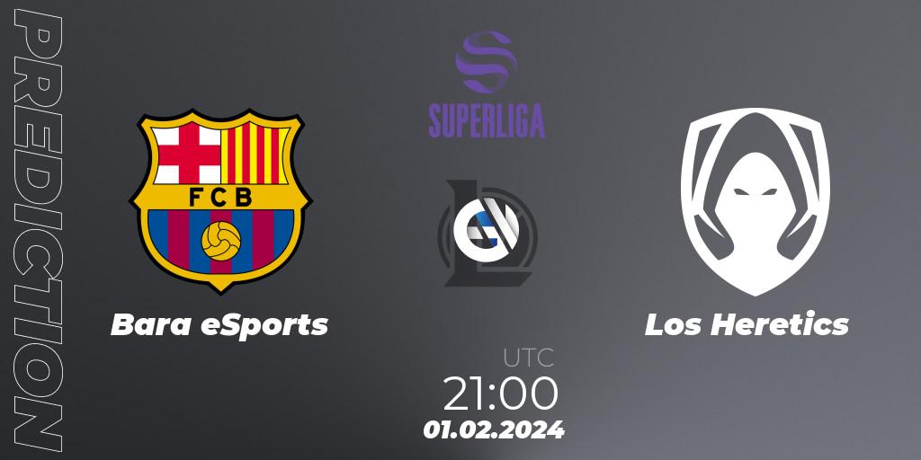 Barça eSports - Los Heretics: Maç tahminleri. 01.02.2024 at 21:00, LoL, Superliga Spring 2024 - Group Stage