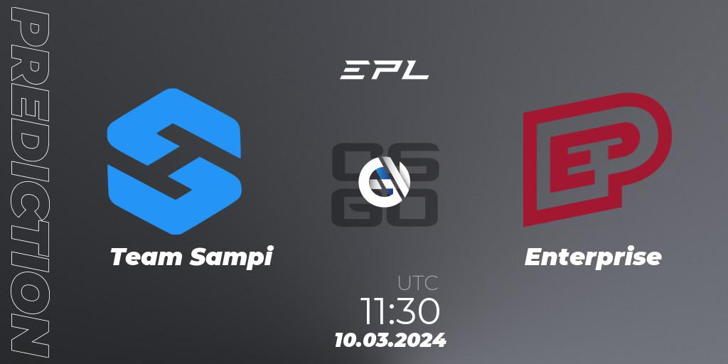 Team Sampi - Enterprise: Maç tahminleri. 09.03.2024 at 11:30, Counter-Strike (CS2), European Pro League Season 14