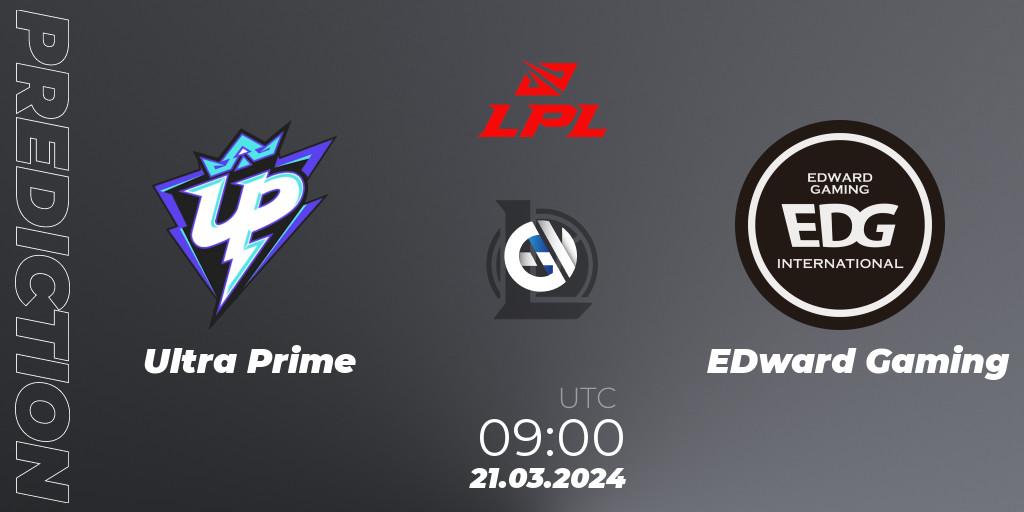 Ultra Prime - EDward Gaming: Maç tahminleri. 21.03.24, LoL, LPL Spring 2024 - Group Stage