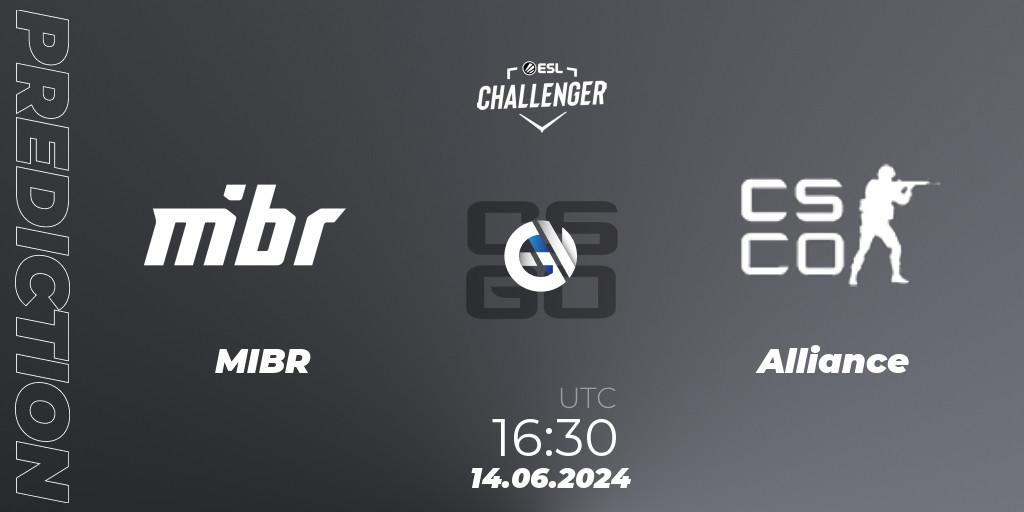 MIBR - Alliance: Maç tahminleri. 14.06.2024 at 17:00, Counter-Strike (CS2), ESL Challenger Jönköping 2024