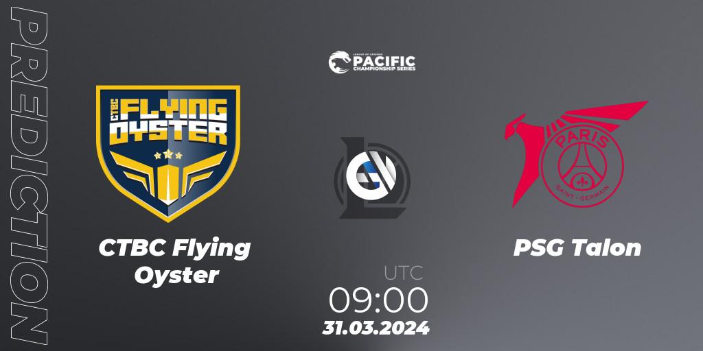 CTBC Flying Oyster - PSG Talon: Maç tahminleri. 31.03.24, LoL, PCS Playoffs Spring 2024