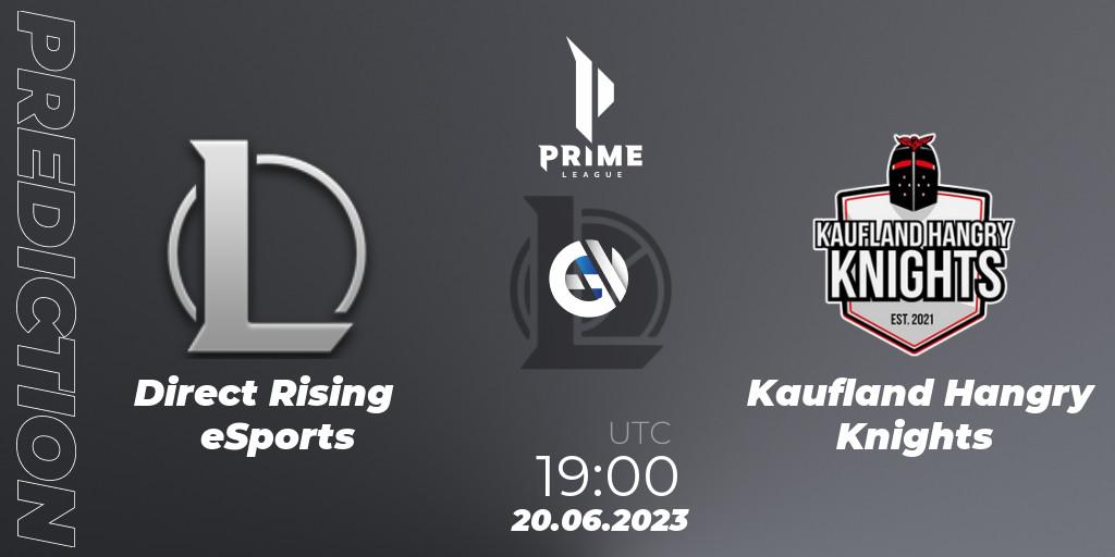 Direct Rising eSports - Kaufland Hangry Knights: Maç tahminleri. 20.06.2023 at 19:00, LoL, Prime League 2nd Division Summer 2023