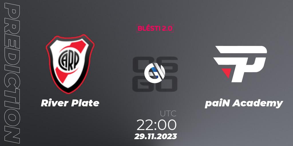 River Plate - paiN Academy: Maç tahminleri. 29.11.2023 at 17:00, Counter-Strike (CS2), BLÉSTI 2.0