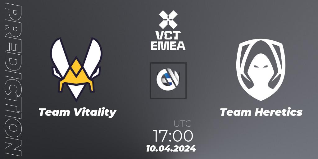 Team Vitality - Team Heretics: Maç tahminleri. 10.04.24, VALORANT, VALORANT Champions Tour 2024: EMEA League - Stage 1 - Group Stage