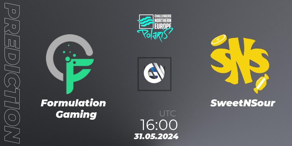 Formulation Gaming - SweetNSour: Maç tahminleri. 31.05.2024 at 18:30, VALORANT, VALORANT Challengers 2024 Northern Europe: Polaris Split 2
