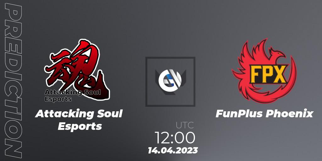 Attacking Soul Esports - FunPlus Phoenix: Maç tahminleri. 14.04.23, VALORANT, FGC Valorant Invitational 2023: Act 1