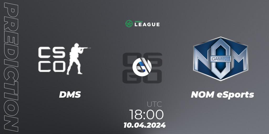 DMS - NOM eSports: Maç tahminleri. 10.04.2024 at 18:00, Counter-Strike (CS2), ESEA Season 49: Advanced Division - Europe