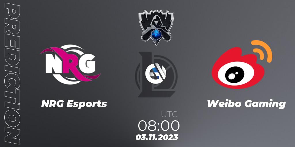 NRG Esports - Weibo Gaming: Maç tahminleri. 02.11.23, LoL, Worlds 2023 LoL - Finals