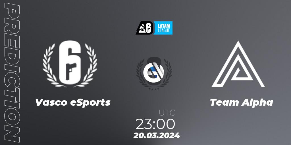 Vasco eSports - Team Alpha: Maç tahminleri. 20.03.2024 at 23:00, Rainbow Six, LATAM League 2024 - Stage 1: LATAM South