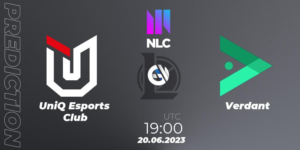 UniQ Esports Club - Verdant: Maç tahminleri. 20.06.2023 at 19:00, LoL, NLC Summer 2023 - Group Stage