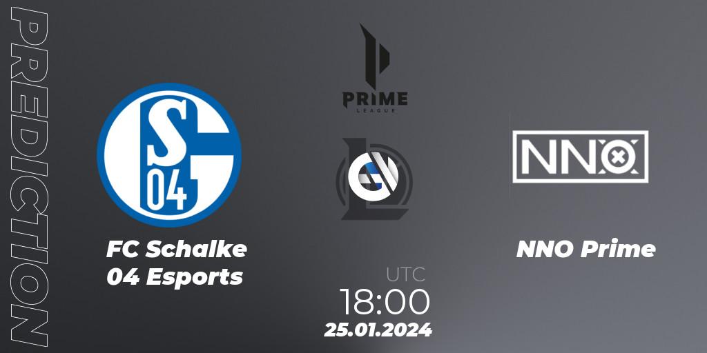 FC Schalke 04 Esports - NNO Prime: Maç tahminleri. 25.01.2024 at 18:00, LoL, Prime League Spring 2024 - Group Stage