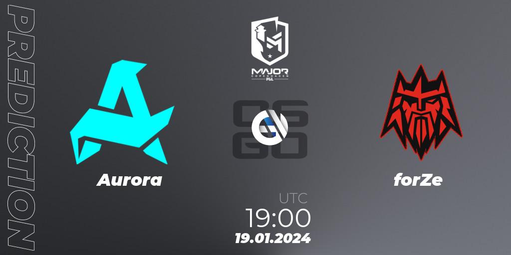 Aurora - forZe: Maç tahminleri. 19.01.2024 at 19:00, Counter-Strike (CS2), PGL CS2 Major Copenhagen 2024: European Qualifier B