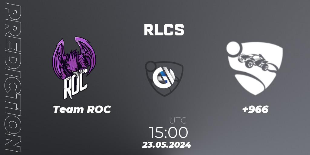 Team ROC - +966: Maç tahminleri. 23.05.2024 at 15:00, Rocket League, RLCS 2024 - Major 2: MENA Open Qualifier 6