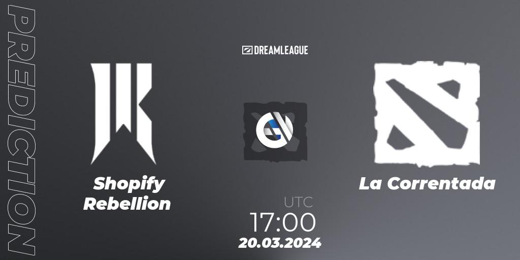 Shopify Rebellion - La Correntada: Maç tahminleri. 20.03.24, Dota 2, DreamLeague Season 23: North America Closed Qualifier