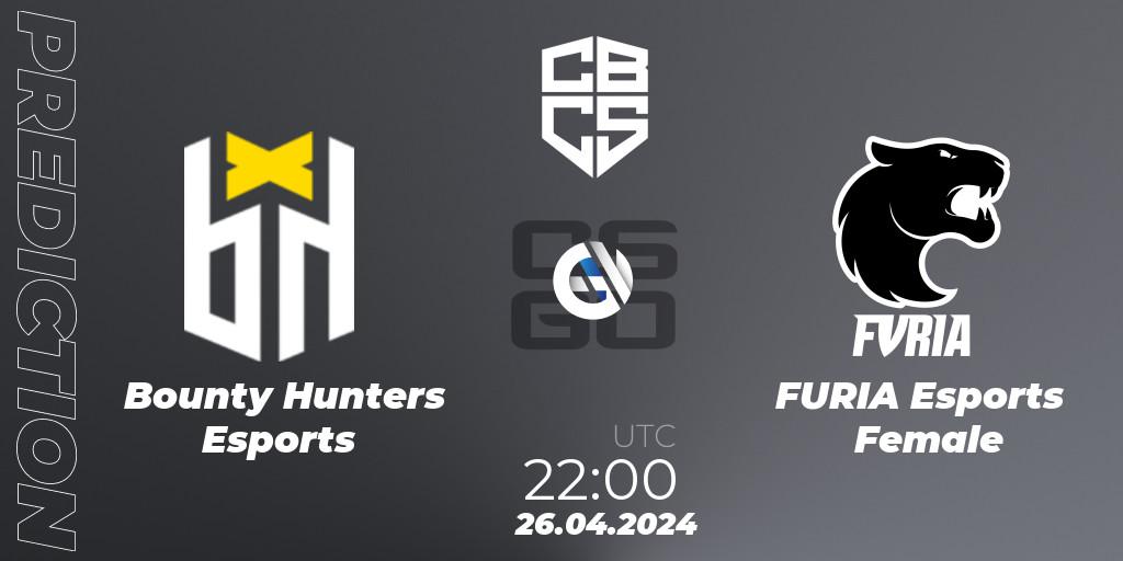 Bounty Hunters Esports - FURIA Esports Female: Maç tahminleri. 26.04.24, CS2 (CS:GO), CBCS Season 4: Open Qualifier #2