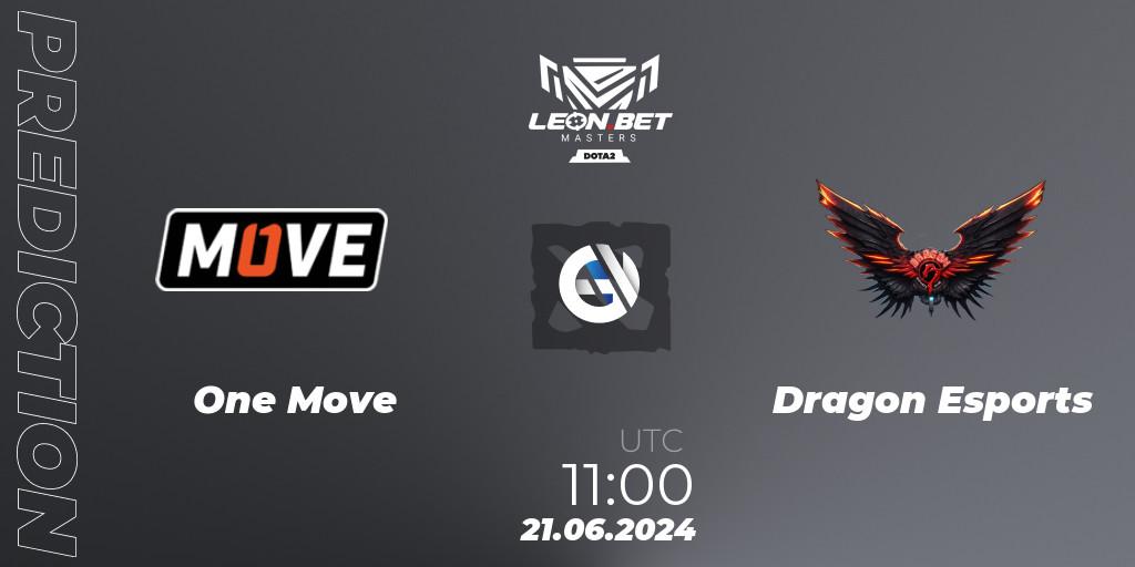 One Move - Dragon Esports: Maç tahminleri. 21.06.2024 at 11:00, Dota 2, Leon Masters #1