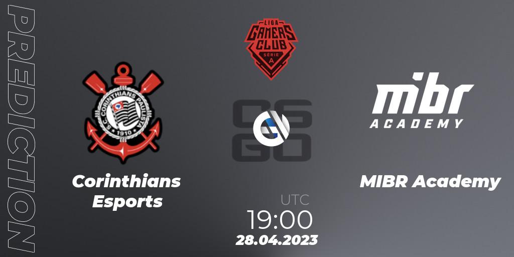 Corinthians Esports - MIBR Academy: Maç tahminleri. 28.04.2023 at 19:00, Counter-Strike (CS2), Gamers Club Liga Série A: April 2023