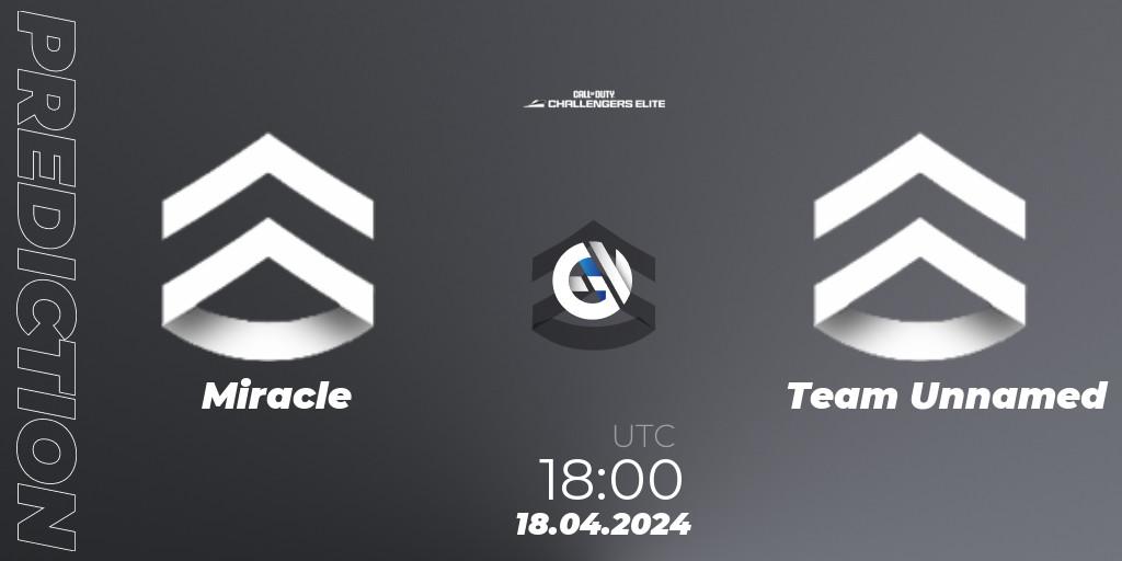 Miracle - Team Unnamed: Maç tahminleri. 18.04.2024 at 18:00, Call of Duty, Call of Duty Challengers 2024 - Elite 2: EU