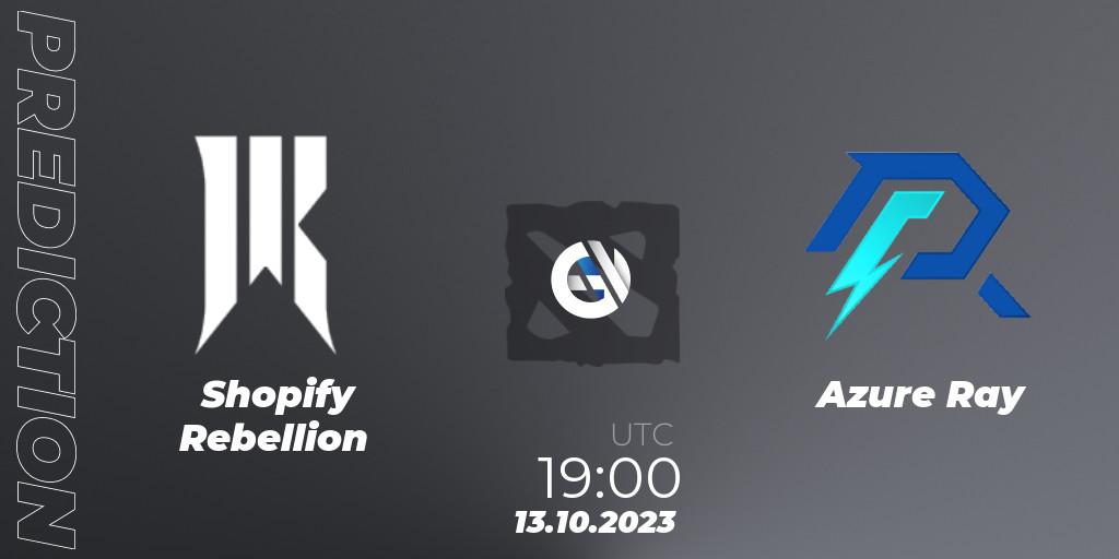 Shopify Rebellion - Azure Ray: Maç tahminleri. 13.10.23, Dota 2, The International 2023 - Group Stage