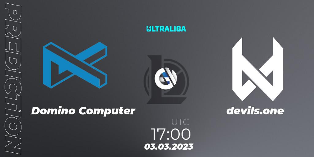 Domino Computer - devils.one: Maç tahminleri. 03.03.2023 at 17:00, LoL, Ultraliga 2nd Division Season 6