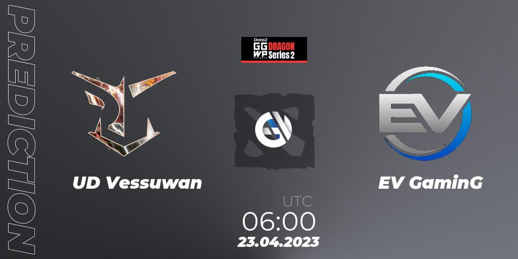 UD Vessuwan - EV GaminG: Maç tahminleri. 23.04.2023 at 06:10, Dota 2, GGWP Dragon Series 2