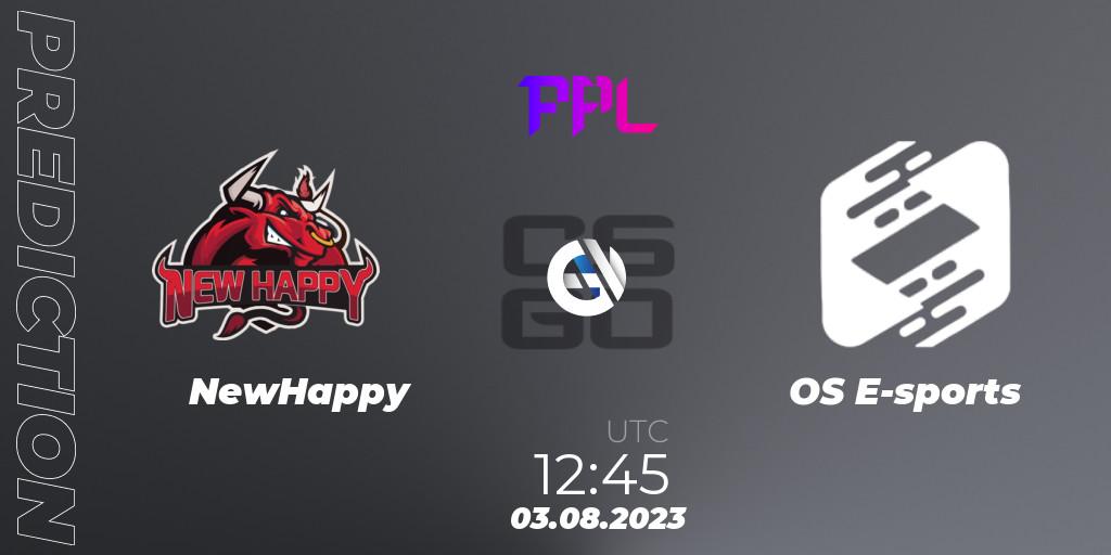 NewHappy - OS E-sports: Maç tahminleri. 03.08.2023 at 12:45, Counter-Strike (CS2), Perfect World Arena Premier League Season 5: Challenger Division