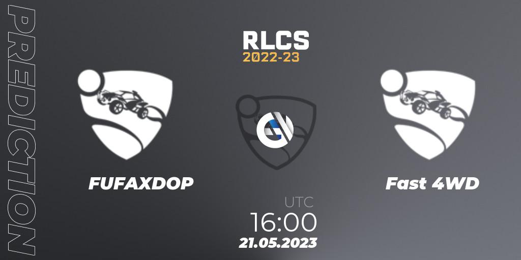 FUFAXDOP - Fast 4WD: Maç tahminleri. 21.05.2023 at 16:00, Rocket League, RLCS 2022-23 - Spring: Europe Regional 2 - Spring Cup: Closed Qualifier