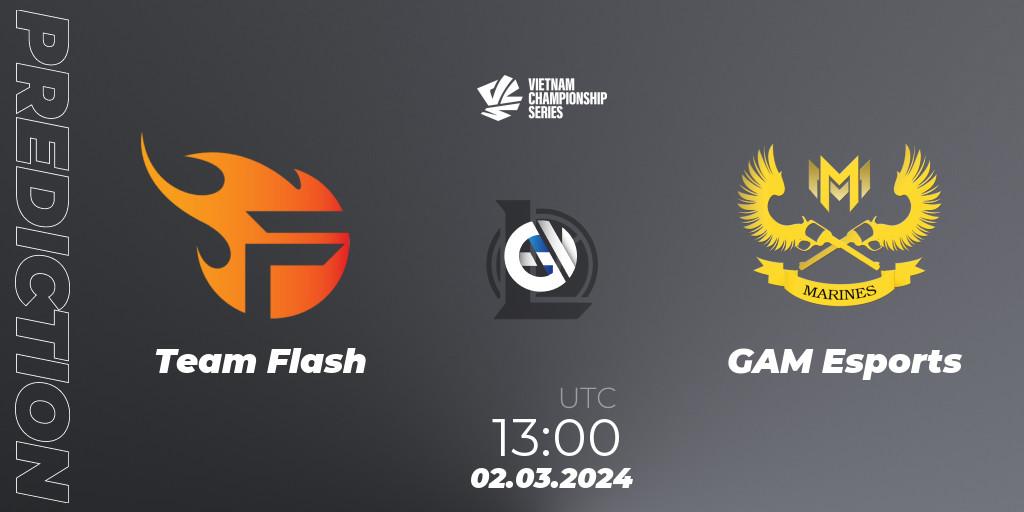 Team Flash - GAM Esports: Maç tahminleri. 02.03.24, LoL, VCS Dawn 2024 - Group Stage