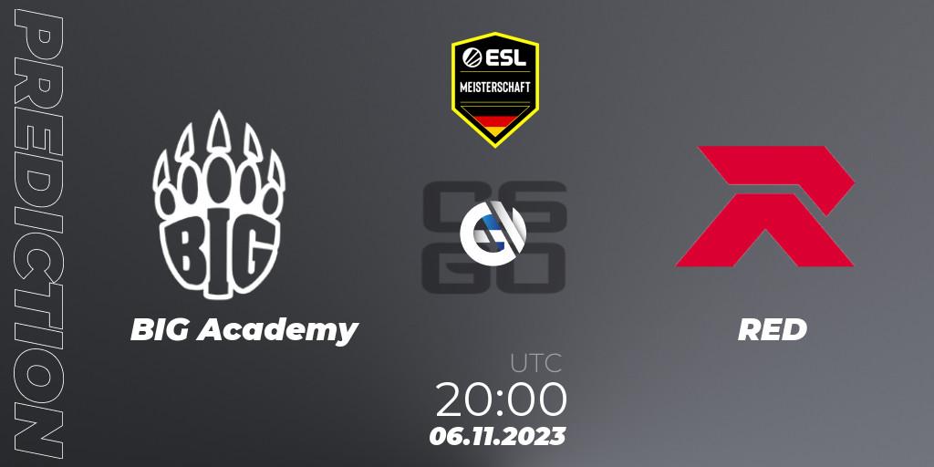 BIG Academy - RED: Maç tahminleri. 06.11.2023 at 20:00, Counter-Strike (CS2), ESL Meisterschaft: Autumn 2023