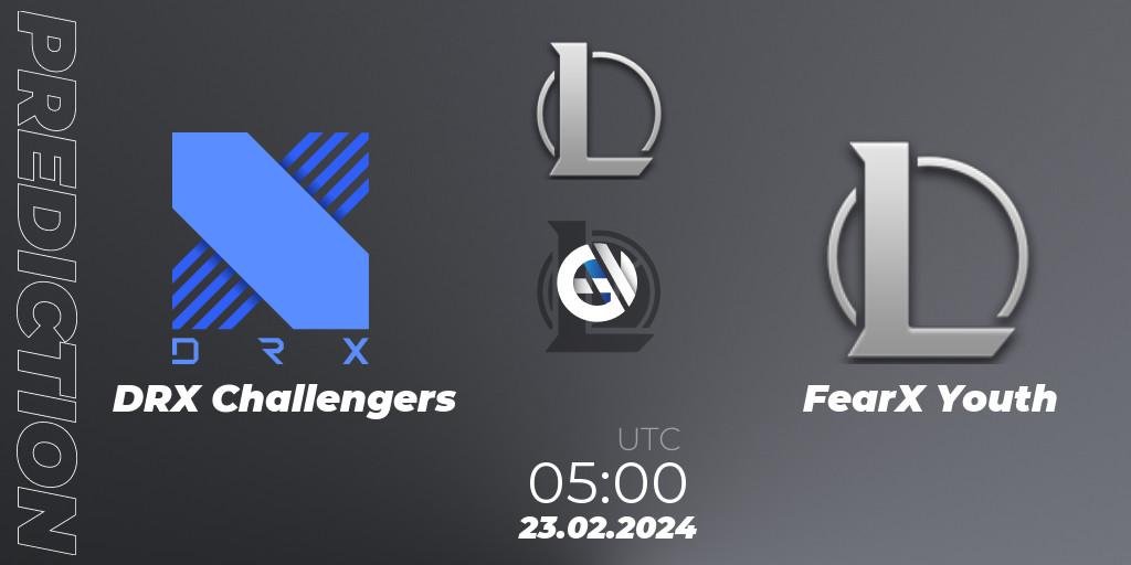 DRX Challengers - FearX Youth: Maç tahminleri. 23.02.24, LoL, LCK Challengers League 2024 Spring - Group Stage