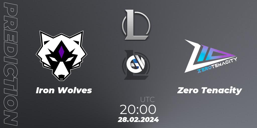 Iron Wolves - Zero Tenacity: Maç tahminleri. 28.02.24, LoL, Ultraliga S11