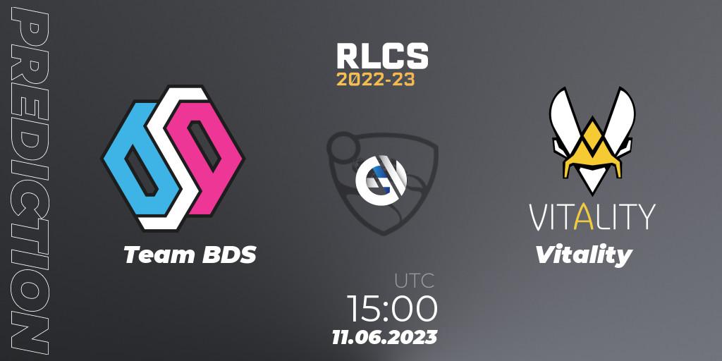 Team BDS - Vitality: Maç tahminleri. 11.06.2023 at 15:00, Rocket League, RLCS 2022-23 - Spring: Europe Regional 3 - Spring Invitational