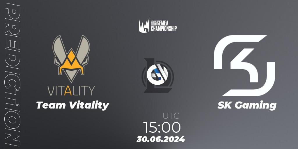 Team Vitality - SK Gaming: Maç tahminleri. 30.06.2024 at 15:00, LoL, LEC Summer 2024 - Regular Season