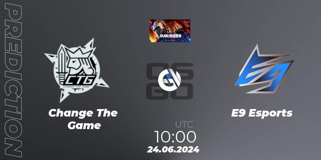 Change The Game - E9 Esports: Maç tahminleri. 24.06.2024 at 10:00, Counter-Strike (CS2), QU Pro League