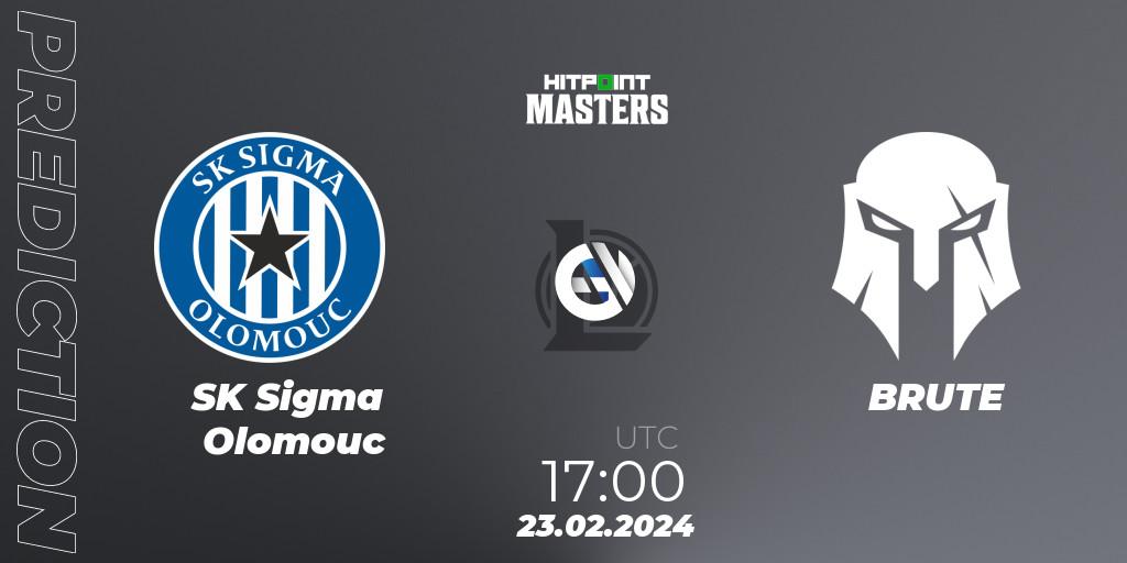 SK Sigma Olomouc - BRUTE: Maç tahminleri. 23.02.24, LoL, Hitpoint Masters Spring 2024