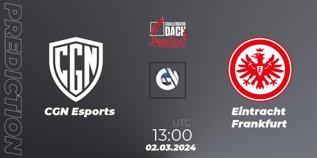 CGN Esports - Eintracht Frankfurt: Maç tahminleri. 02.03.24, VALORANT, VALORANT Challengers 2024 DACH: Evolution Split 1