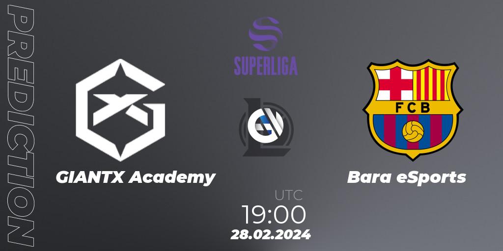 GIANTX Academy - Barça eSports: Maç tahminleri. 28.02.2024 at 19:00, LoL, Superliga Spring 2024 - Group Stage