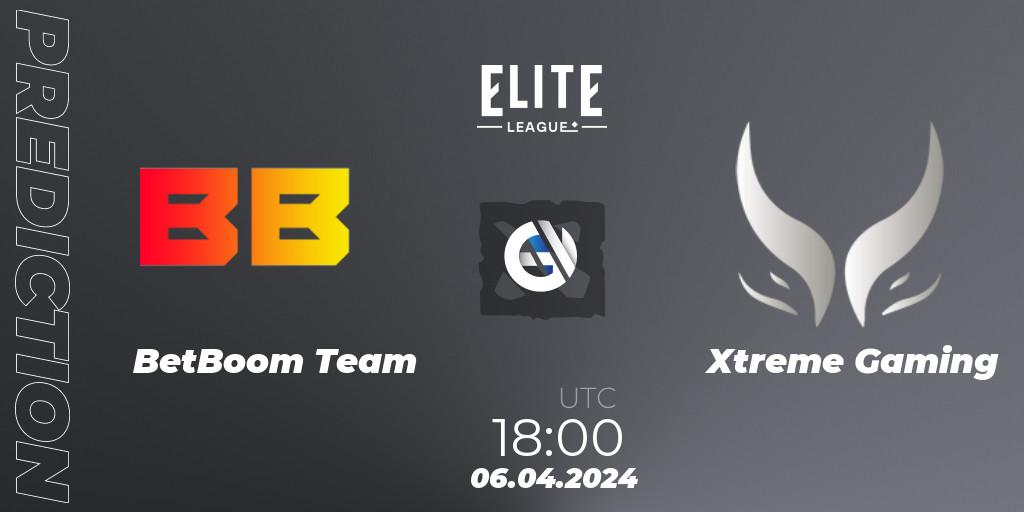 BetBoom Team - Xtreme Gaming: Maç tahminleri. 06.04.24, Dota 2, Elite League: Round-Robin Stage