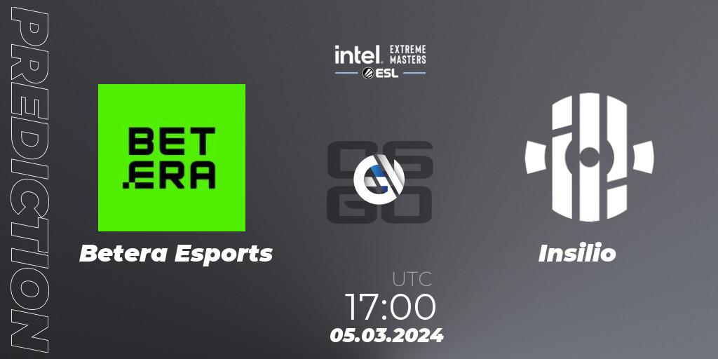 Betera Esports - Insilio: Maç tahminleri. 05.03.2024 at 17:00, Counter-Strike (CS2), Intel Extreme Masters Dallas 2024: European Open Qualifier #2
