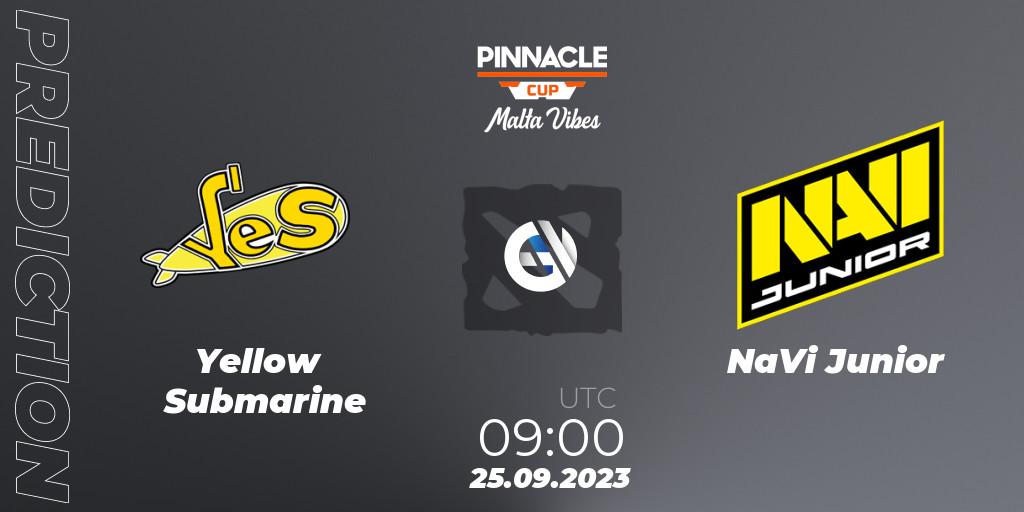 Yellow Submarine - NaVi Junior: Maç tahminleri. 25.09.2023 at 09:02, Dota 2, Pinnacle Cup: Malta Vibes #4