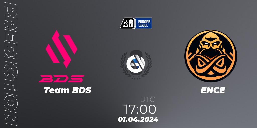 Team BDS - ENCE: Maç tahminleri. 01.04.2024 at 18:00, Rainbow Six, Europe League 2024 - Stage 1
