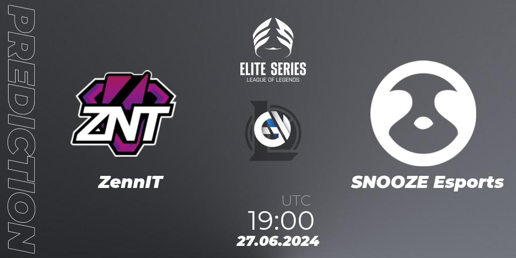 ZennIT - SNOOZE Esports: Maç tahminleri. 27.06.2024 at 19:00, LoL, Elite Series Summer 2024